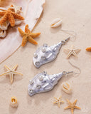 Paparazzi Coastal Conch- White Earrings