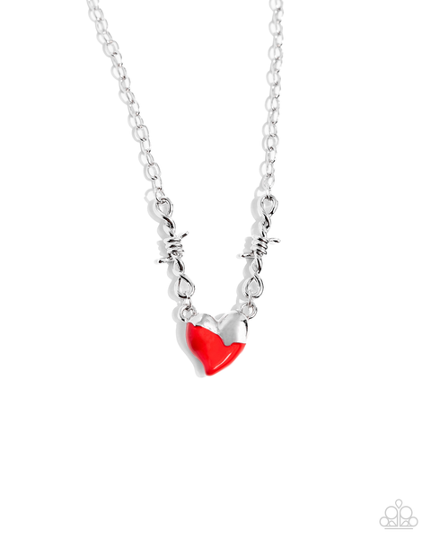 Paparazzi Trendy Tribute - Red Heart Necklace