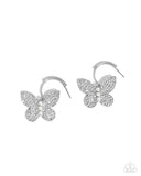 Paparazzi Butterfly Boundary- White Earrings