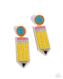 Paparazzi Phenomenal Pencil- Yellow Earrings