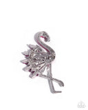 Paparazzi Frenetic Flamingo- Pink Brooch