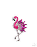 Paparazzi Frenetic Flamingo- Pink Brooch