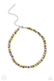 Paparazzi Colorfully GLASSY - Purple Chocker Necklace