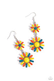 Paparazzi SUN Wild - Yellow Flower Earrings