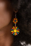 Paparazzi SUN Wild - Yellow Flower Earrings