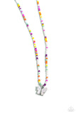 Paparazzi Soaring Shell - White Butterfly Necklace