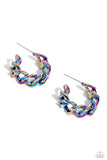 Paparazzi Casual Confidence - Multi OilSpill Earrings
