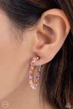 Paparazzi Outstanding Ombré - Orange Clip-On Hoops Earrings