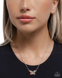 Paparazzi Gliding Glam- Orange Necklace