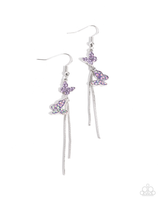 Paparazzi Aerial Affection - Purple Earrings