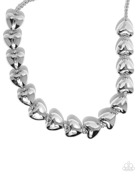 Paparazi Hello Heartstrings - Silver Necklace