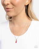 Paparazzi Tippy ROSE - Red Necklace