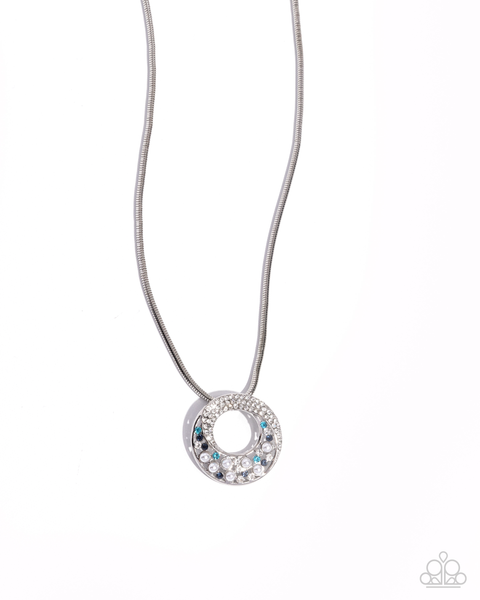 Paparazzi Scintillating Spiral - Blue Necklace