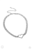 Paparazzin Rows of Romance - White Necklace