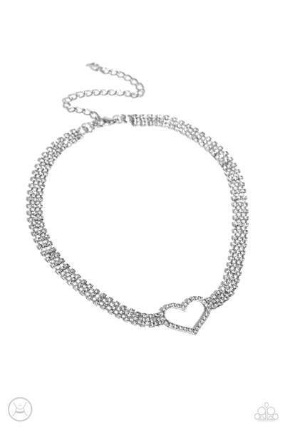 Paparazzin Rows of Romance - White Necklace