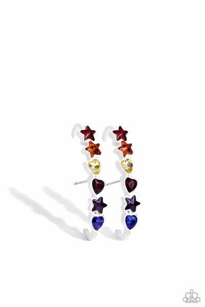 Paparazzi  In Good Shape - Multi Ilusion Earrings