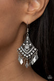 Paparazzi Indie Iridescence - White Earrings