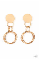 Paparazzi Industrialized Fashion - Gold Earrings