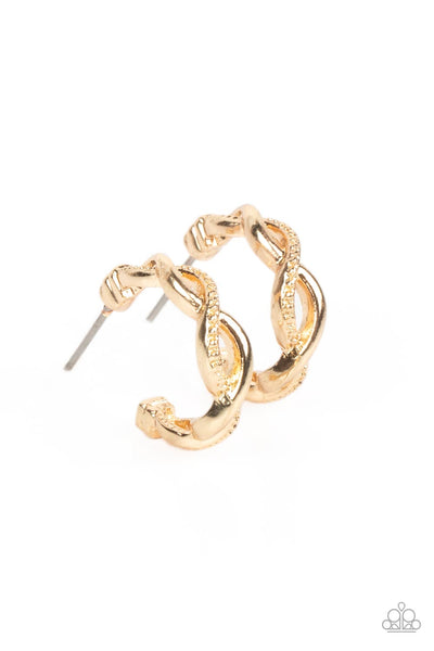 Paparazzi Infinite Incandescence - Gold Tiny Hoops Earrings