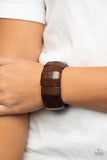 Paparazzi Island Grind - Brown Wooden Bracelet