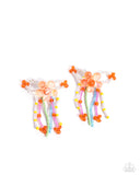 Paparazzi Japanese Blossoms - Orange Earrings