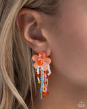 Paparazzi Japanese Blossoms - Orange Earrings