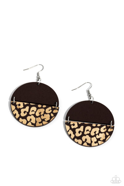 Paparazzi Jungle Catwalk - Brown Earrings