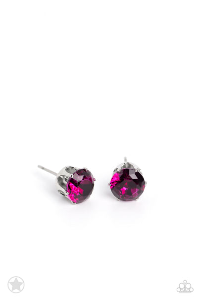 Paparazzi Just In TIMELESS - Pink Fuchsia Earrings