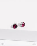 Paparazzi Just In TIMELESS - Pink Fuchsia Earrings