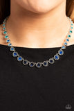 Paparazzi Kaleidoscope Charm - Blue Rhinestones Necklace