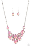 Paparazzi Keeps GLOWING and GLOWING - Pink Opalescent Necklace