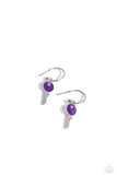 Paparazzi Key Performance - Purple Tiny Hopps Earrings