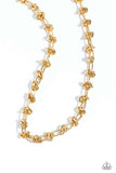 Paparazzi Knotted Kickoff - Gold Necklace