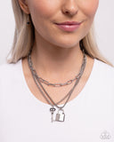 Paparazzi LOCKS of Luck - Black Lock Layers Necklace