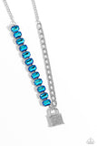 Paparazzi LOCK and Roll - Blue Chain Necklace