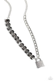 Paparazzi CONVENTION EXCLUSIVE LOCK and Roll - Silver Necklace