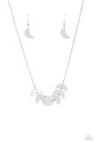 Paparazzi LUNAR Has It - Silver Moon Necklace