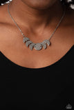 Paparazzi LUNAR Has It - Silver Moon Necklace