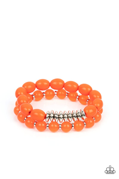 Paparazzi La Vida Vacation - Orange Beads Bracelet