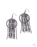 Paparazzi Laborious Lure- Black Earrings