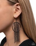 Paparazzi Laborious Lure- Black Earrings