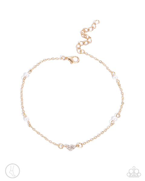 Paparazzi Ladylike Loop - Gold Anklet