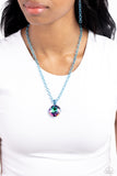 Paparazzi Las Vegas DIP - Blue UV oilSpill Pendant Necklace