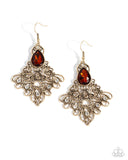 Paparazzi Lattice Legacy- Brown Earrings