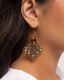 Paparazzi Lattice Legacy- Brown Earrings