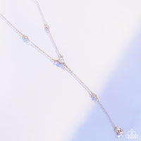 Paparazzi Lavish Lariat - White Necklace