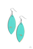 Paparazzi Leather Lounge - Blue Earrings
