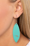 Paparazzi Leather Lounge - Blue Earrings