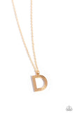 Paparazzi Leave Your Initials - Gold - D