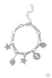 Paparazzi Legacy Letters - White - I Initial Bracelet
